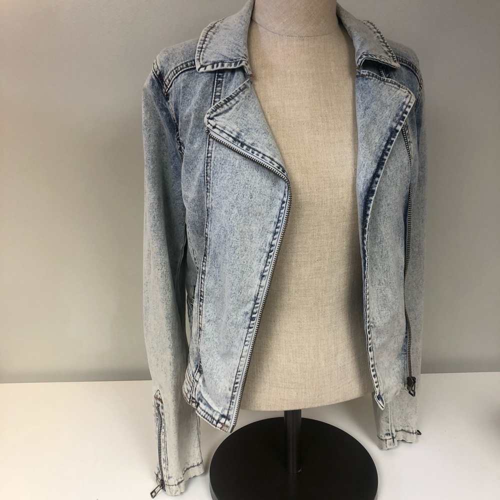 COPY - H&M Light Acid Wash Destressed Denim Jacket